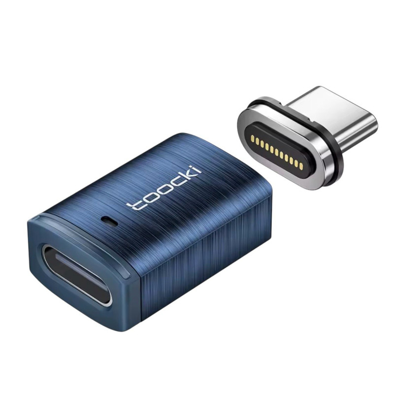 Перехідник Type-C Toocki магнітний 100W blue Перехідник Type-C Toocki магнітний 100W blue