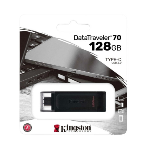USB флеш 128 Гб Kingston DataTraveler 70 Type-C, USB 3.2 black USB флеш 128 Гб Kingston DataTraveler 70 Type-C, USB 3.2 black