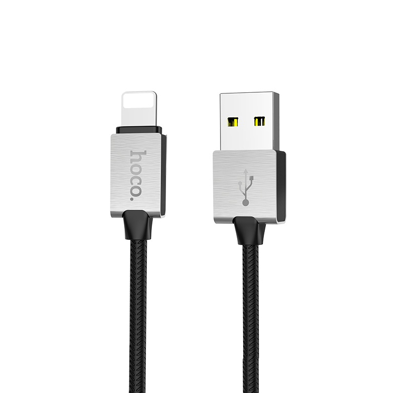 USB кабель Hoco U49 metal Lightning black