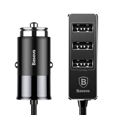 Автомобільний зарядний пристрій Baseus 4 USB 5.5A, black (CCTON-01) Автомобільний зарядний пристрій Baseus 4 USB 5.5A, black (CCTON-01)