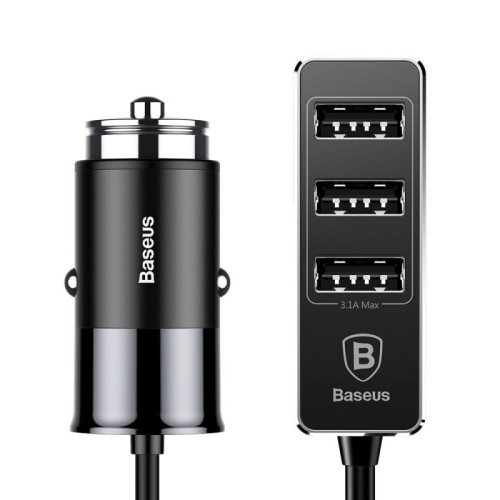 Автомобільний зарядний пристрій Baseus 4 USB 5.5A, black (CCTON-01) Автомобільний зарядний пристрій Baseus 4 USB 5.5A, black (CCTON-01)