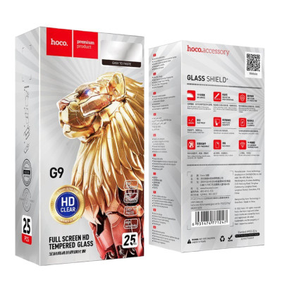 Захисне скло Glass iPhone 15 Pro Hoco G9 black Захисне скло Glass iPhone 15 Pro Hoco G9 black