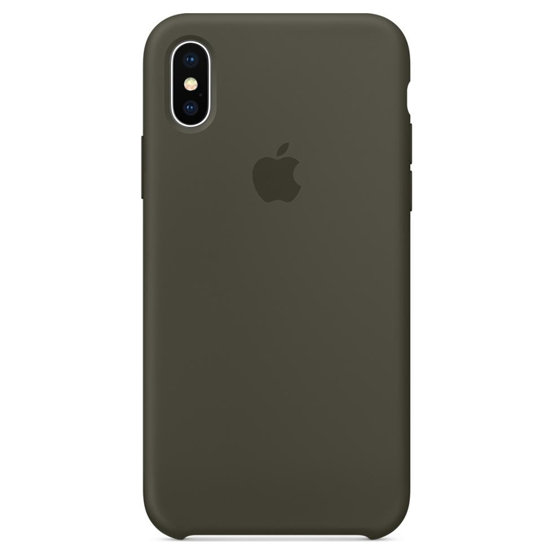 Накладка Original Silicone Case iPhone X, XS olive
