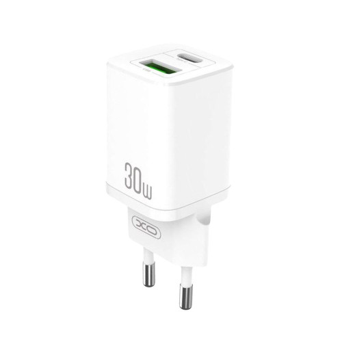 Зарядний пристрій XO HN238A USB-C PD 30W, 1 USB QC 22.5w white Зарядний пристрій XO HN238A USB-C PD 30W, 1 USB QC 22.5w white