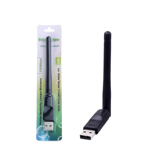 Wi-Fi USB адаптер з антеною MTK 7601 black Wi-Fi USB адаптер з антеною MTK 7601 black