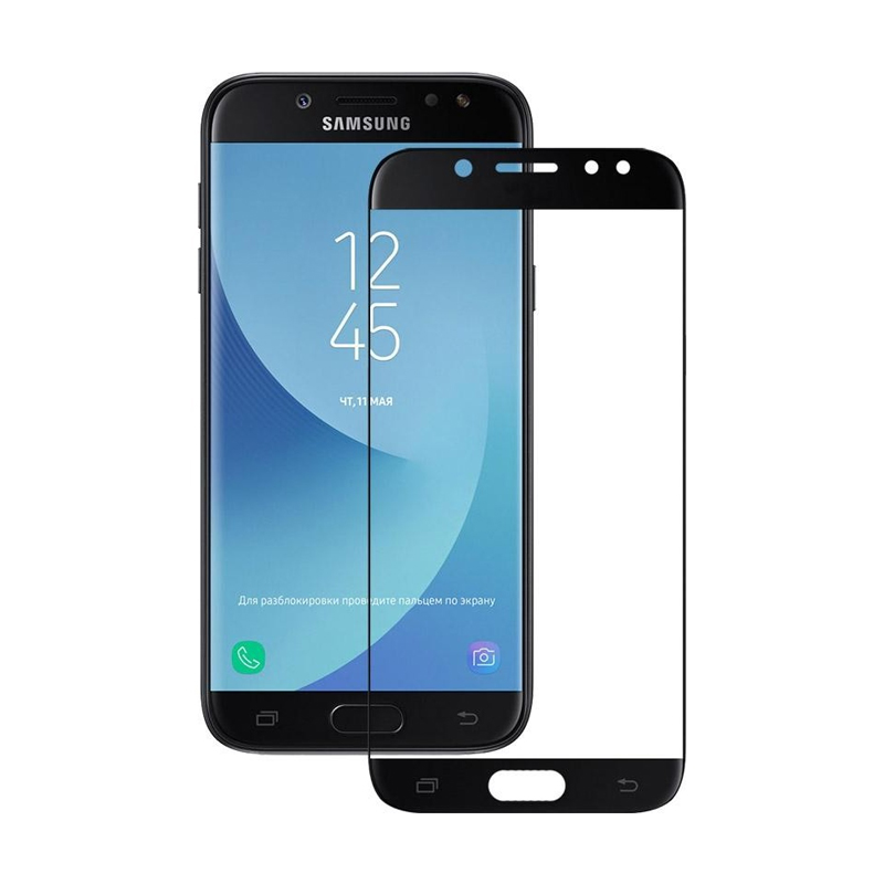 Захисне скло Glass Samsung J730 Galaxy J7 2017 Full Glue black
