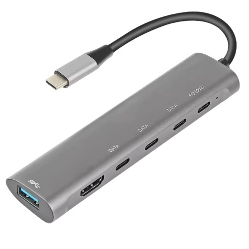 USB-hub USB-C 6 in 1