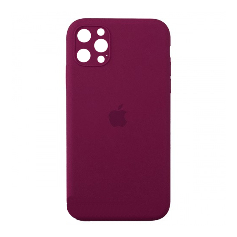 Накладка Original Silicone Case iPhone 12 Pro Max rose red Close Camera