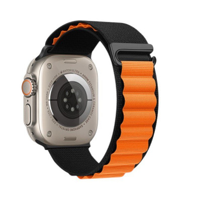 Ремінець для Apple Watch Alpine 42, 44, 45, 49 black orange Ремінець для Apple Watch Alpine 42, 44, 45, 49 black orange