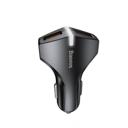 Автомобільний зарядний пристрій Baseus 2 USB 3.1A, QC 3.0 black (CCALL-RK01) Автомобільний зарядний пристрій Baseus 2 USB 3.1A, QC 3.0 black (CCALL-RK01)