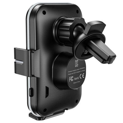 Автотримач з бездротовим зарядним Hoco CA80 black Автотримач з бездротовим зарядним Hoco CA80 black