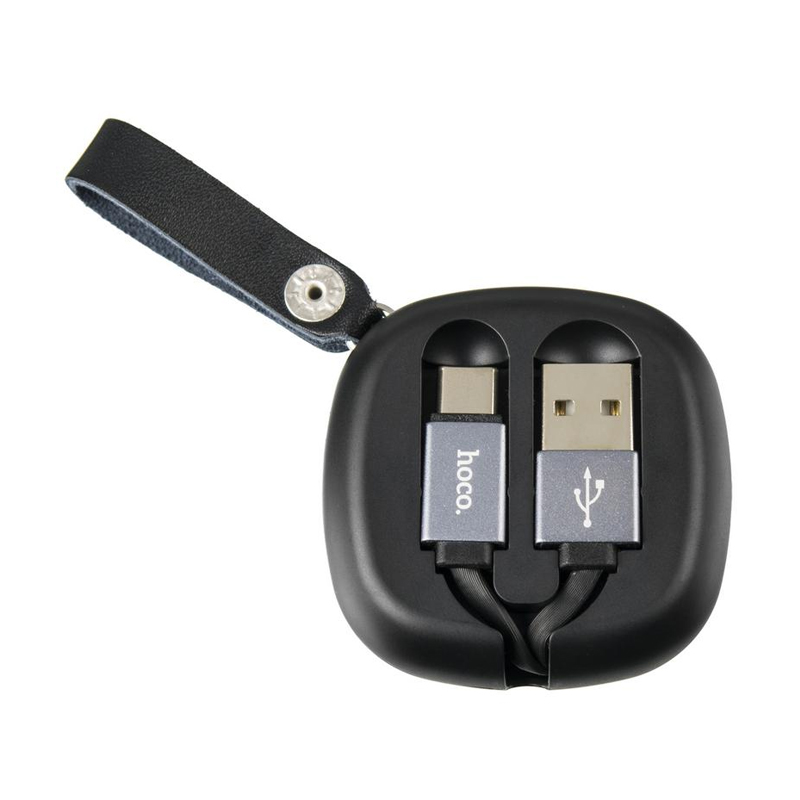 USB кабель Hoco U33 Retractable Type-C black