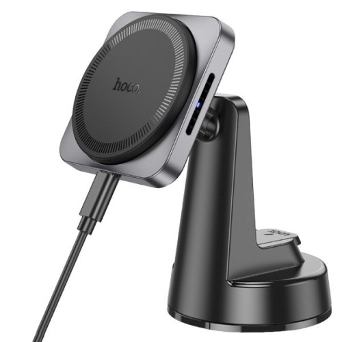 Автотримач Hoco HW16 wireless car 15W в на присосці metal gray Автотримач Hoco HW16 wireless car 15W в на присосці metal gray