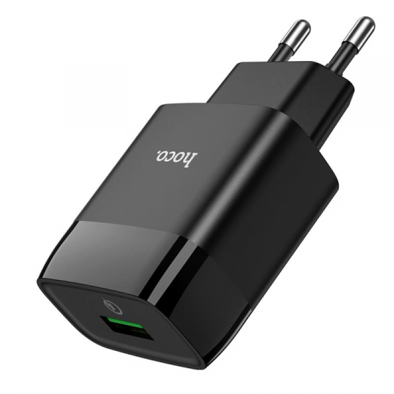 Зарядний пристрій Hoco C72Q USB-A, 3A, 18W, QC3.0 black