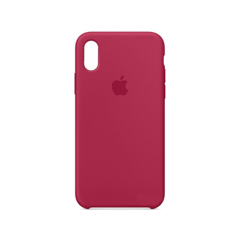 Накладка Original Silicone Case iPhone X, XS rose red
