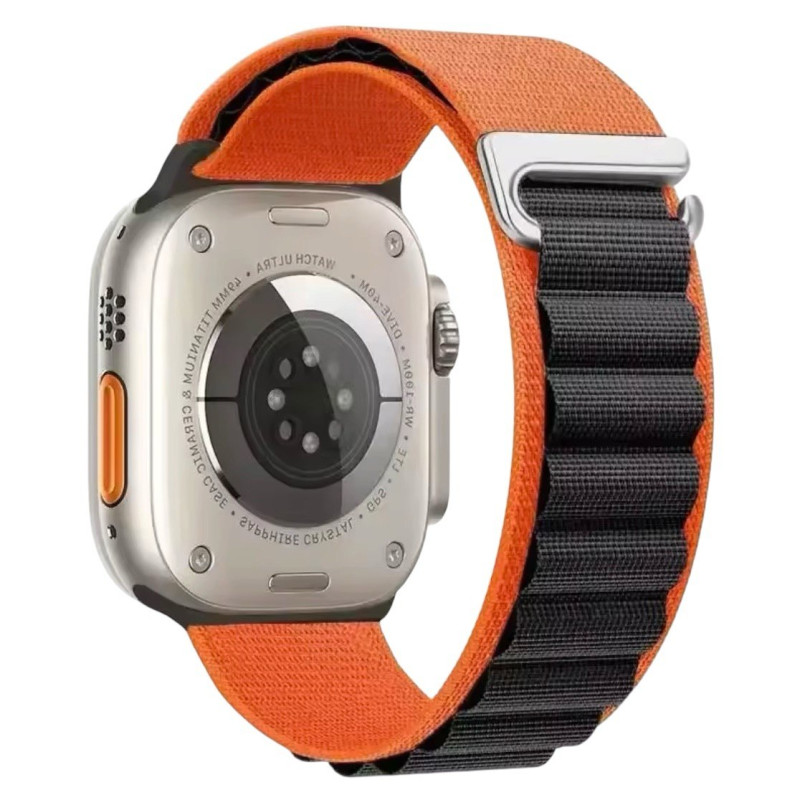 Ремінець для Apple Watch Alpine 42, 44, 45, 49 orange black