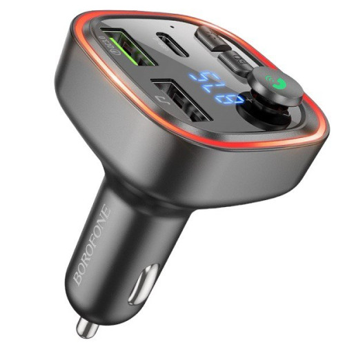 FM трансмітер Bluetooth Borofone BC48 black FM трансмітер Bluetooth Borofone BC48 black