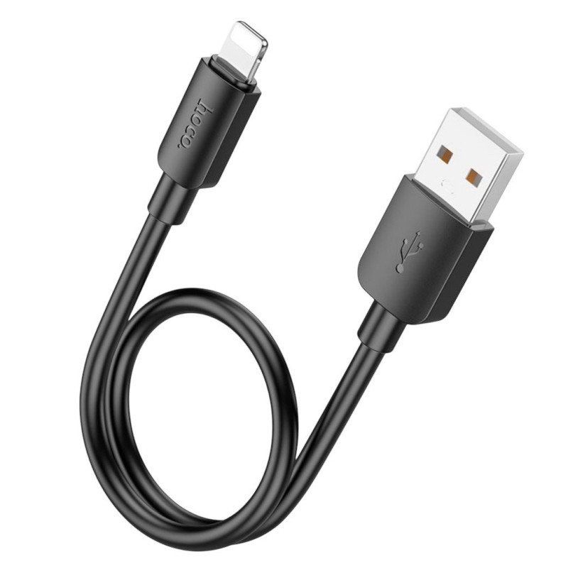 USB кабель Hoco X96 Lightning black 0.25m