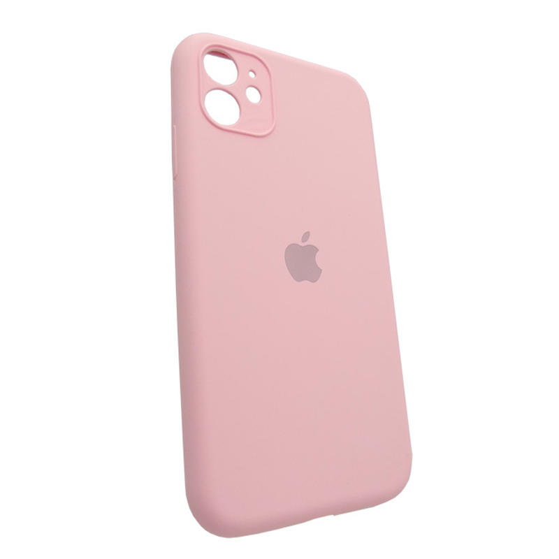 Накладка Original Silicone Case iPhone 11 pink Close Camera