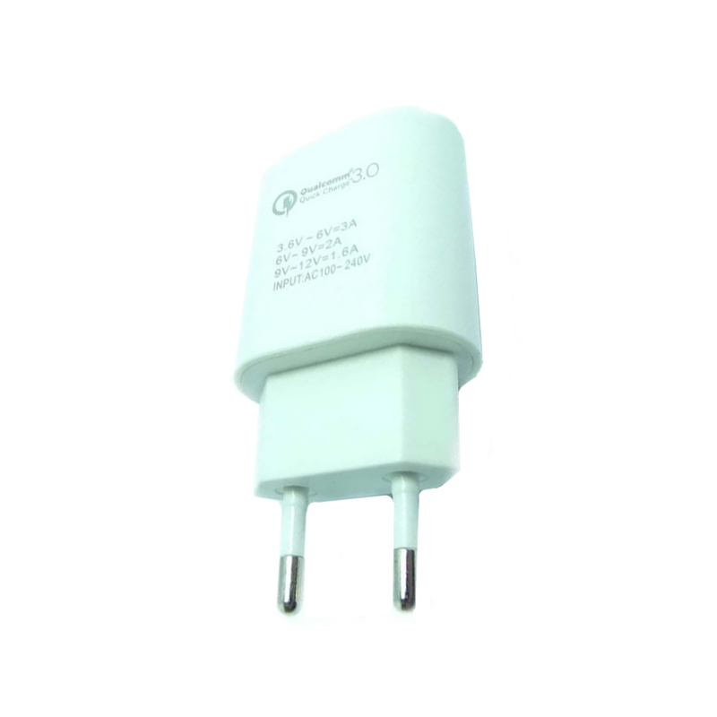 Зарядний пристрій Ivon AD-27 1 USB 3000 mA QC 3.0 quick charge white