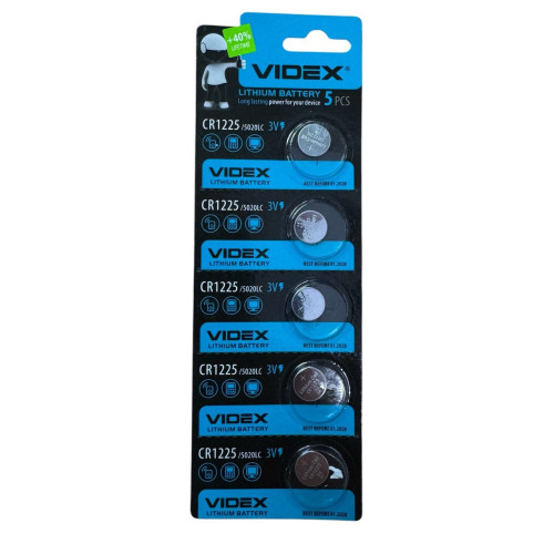 Батарейка Videx CR1225 Lithium 3V 5шт Батарейка Videx CR1225 Lithium 3V 5шт