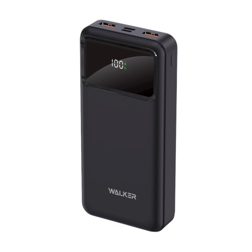 Зовнішній акумулятор Power Bank Walker WB-620 20000 mAh QC 22.5W black