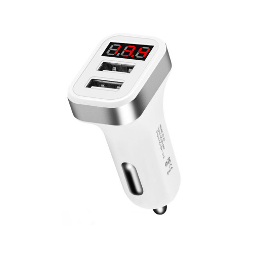 Автомобільний зарядний пристрій Hoco Z3 2 USB 2100 mA LCD white
