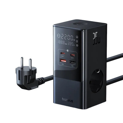 Зарядний пристрій Baseus 3AC, 2 USB-A, 2 USB-C, 35W black (CCGAN35-S3ACE) Зарядний пристрій Baseus 3AC, 2 USB-A, 2 USB-C, 35W black (CCGAN35-S3ACE)