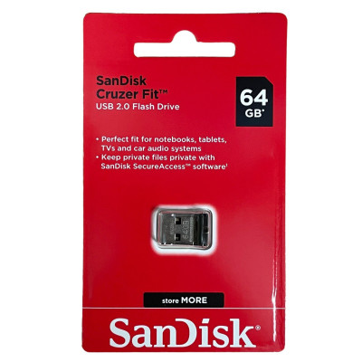 USB флеш 64 Гб SanDisk Cruzer Fit (SDCZ33-064G-G35) USB флеш 64 Гб SanDisk Cruzer Fit (SDCZ33-064G-G35)