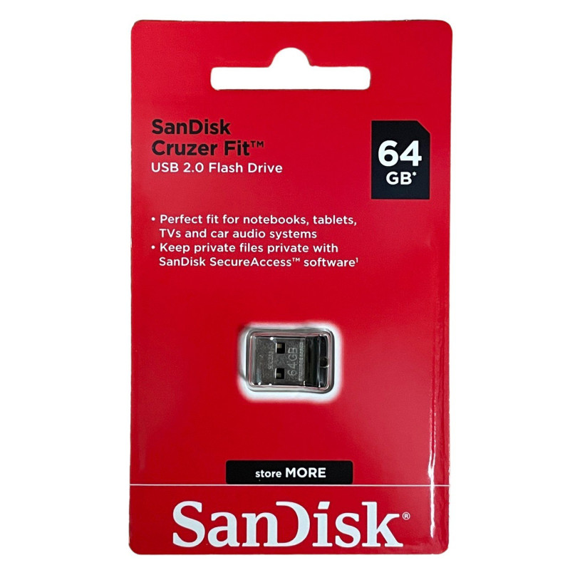 USB флеш 64 Гб SanDisk Cruzer Fit (SDCZ33-064G-G35)