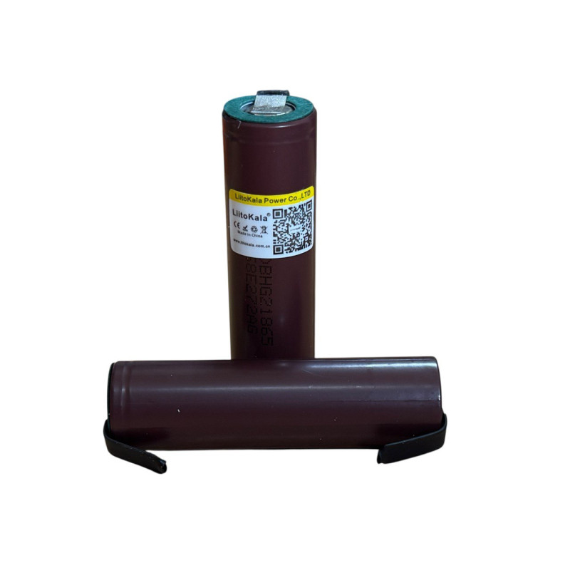 Аккумулятор 18650 3000mAh LiitoKala HG2-N с контактами під пайку коричневый