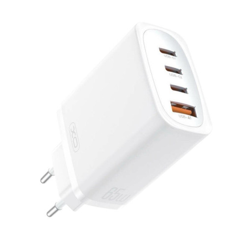Зарядний пристрій XO CE23 USB-A, 3USB-C PD 65W white Зарядний пристрій XO CE23 USB-A, 3USB-C PD 65W white