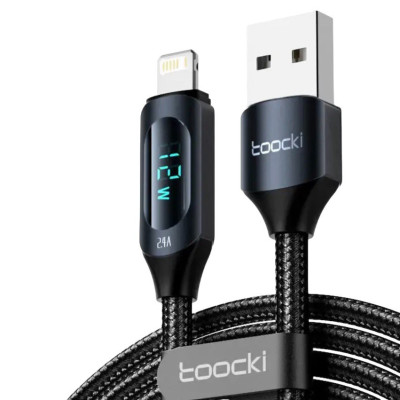 USB кабель Toocki Lightning TQ-X03 LCD black 2 метри USB кабель Toocki Lightning TQ-X03 LCD black 2 метри