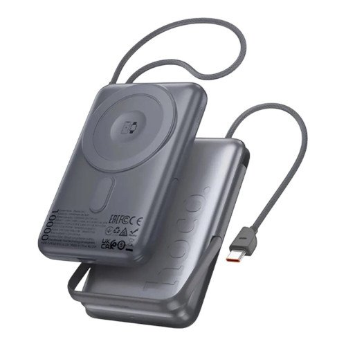 Зовнішній акумулятор Hoco Q43 20W MagSafe 10000 mAh metal grey