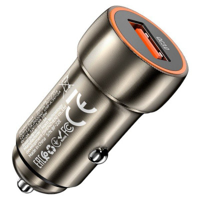 Автомобільний зарядний пристрій Hoco Z46 USB-A 18W 3A QC black Автомобільний зарядний пристрій Hoco Z46 USB-A 18W 3A QC black