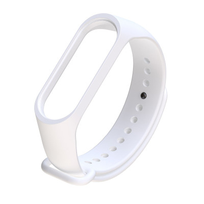 Ремінець для Xiaomi Mi Band 3, 4 silicone white