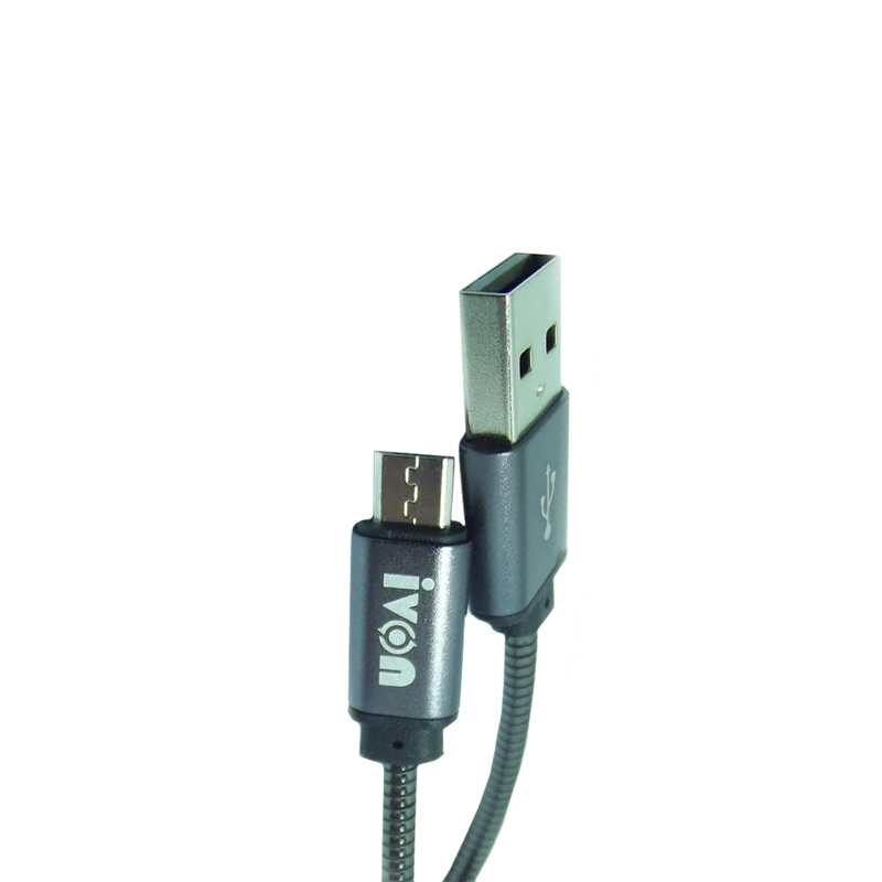 USB кабель Ivon CA-38 microUSB 30 см silver