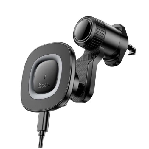 Автотримач Hoco HW30 wireless Car 15W в дефлектор black Автотримач Hoco HW30 wireless Car 15W в дефлектор black