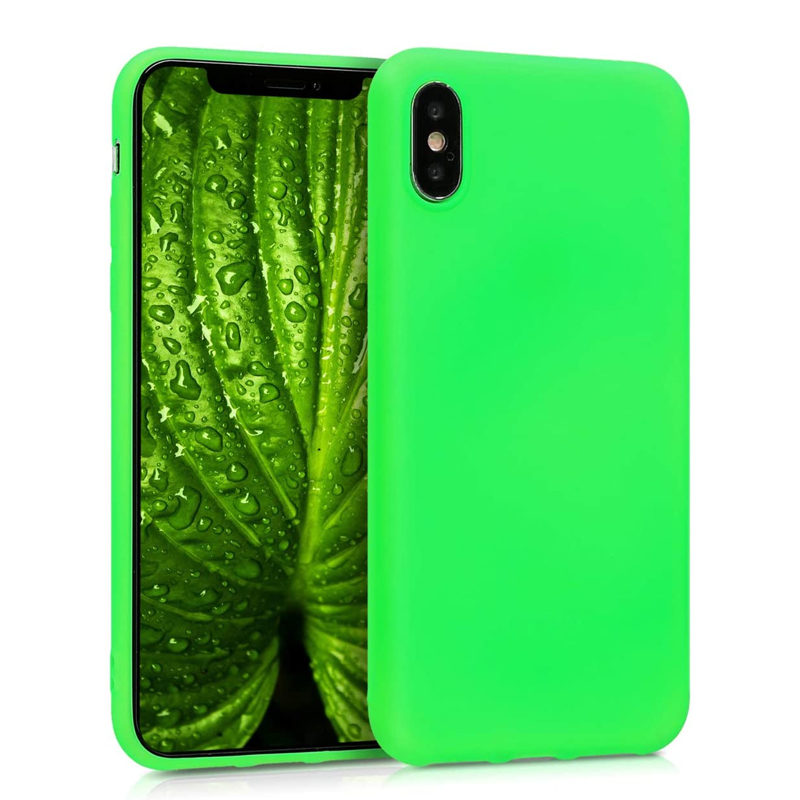 Накладка Original Silicone Case iPhone X, XS green
