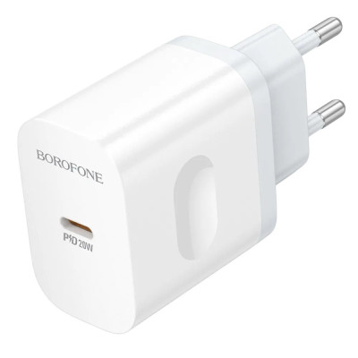 Зарядний пристрій Borofone BA99A USB-C 20W, white