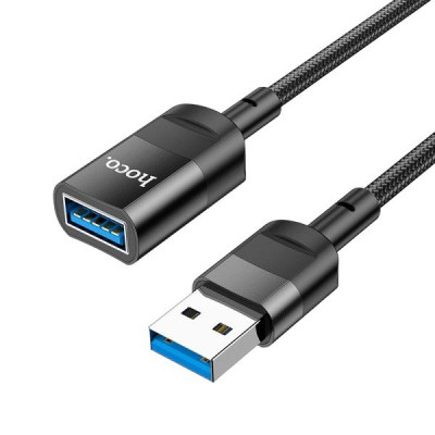 USB подовжувач 1,2 метра Hoco U107 USB 3.0, 3A black