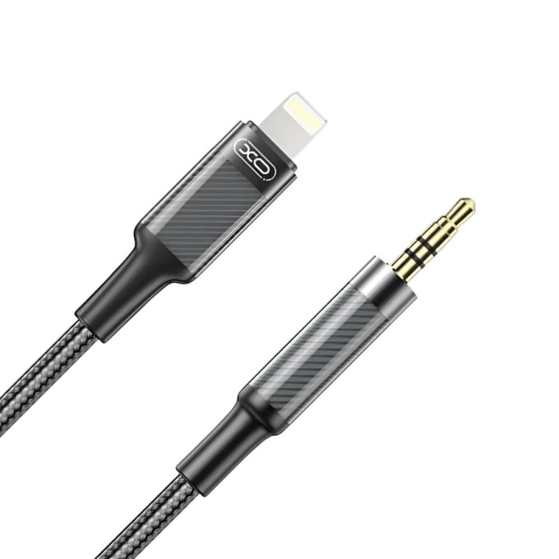 Перехідник iPhone Lightning на AUX 3.5 XO NB-R279A black Перехідник iPhone Lightning на AUX 3.5 XO NB-R279A black