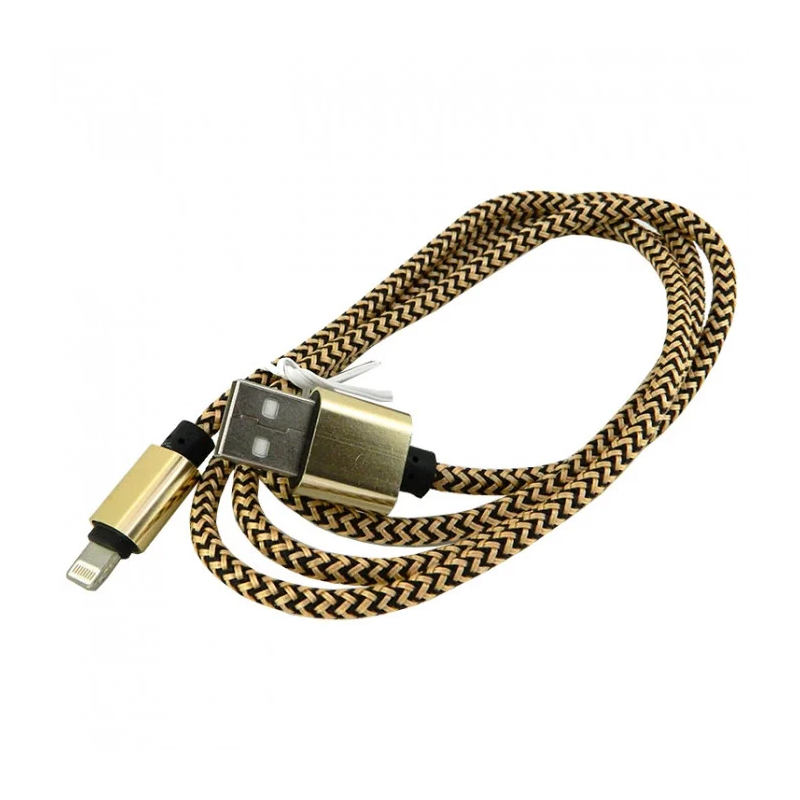 USB кабель Walker C520 Lightning gold-black