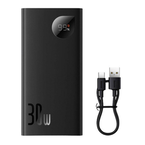 Зовнішній акумулятор Baseus Adaman 2, 10000 mAh 30W Black PPAD04010 Зовнішній акумулятор Baseus Adaman 2, 10000 mAh 30W Black PPAD04010