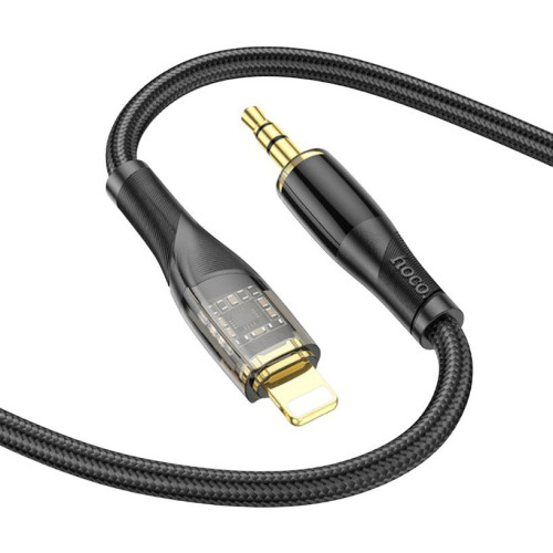 Перехідник iPhone Lightning на AUX 3.5 Hoco UPA25 black Перехідник iPhone Lightning на AUX 3.5 Hoco UPA25 black