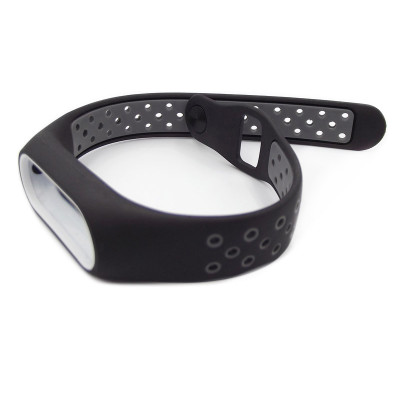 Ремінець для Xiaomi Mi Band 5, 6 Nike design black-gray
