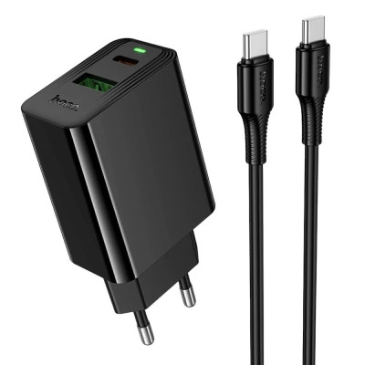 Зарядний пристрій з кабелем Type-C to Type-C Hoco CS94A USB-A, USB-C 20W black