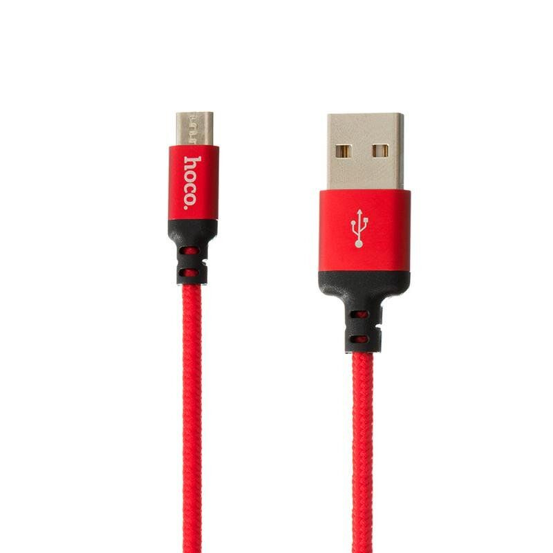 USB кабель Hoco X14 Times Speed microUSB 2 метри black-red