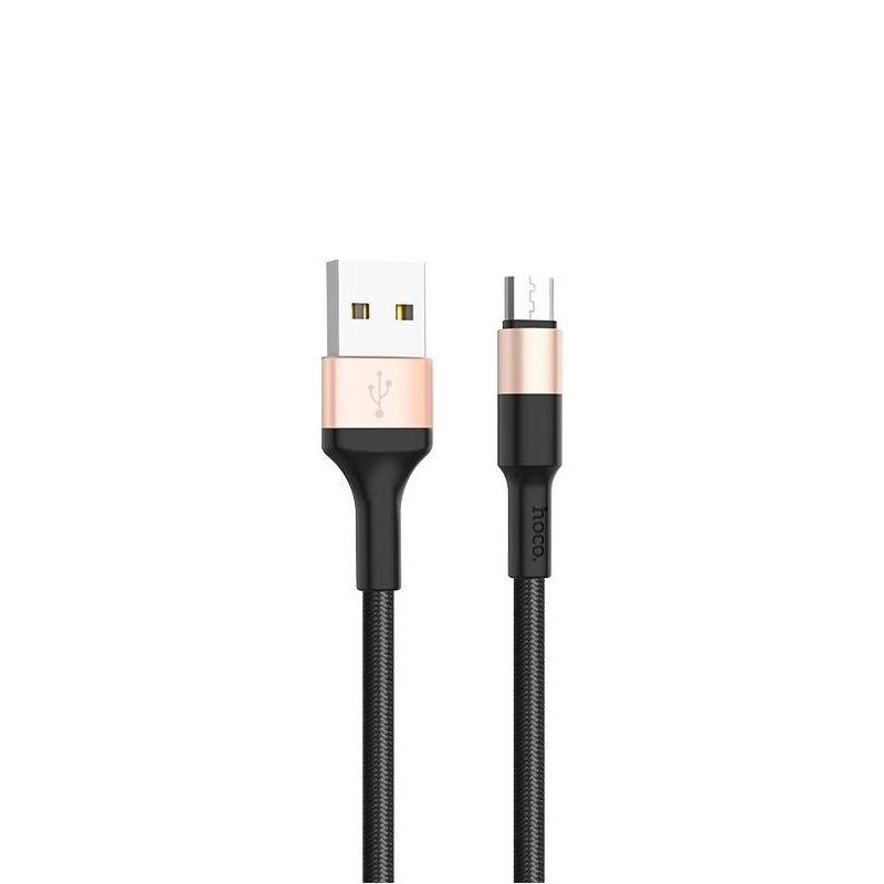 USB кабель Hoco X26 Xpress microUSB black-gold