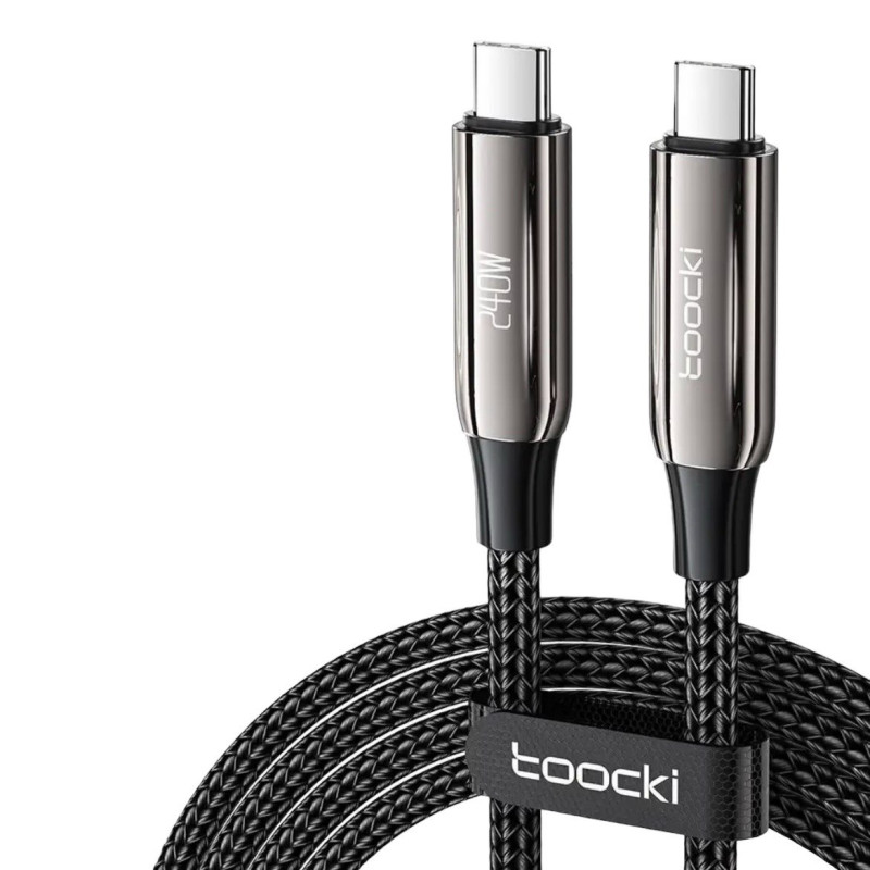 USB кабель Toocki Type-C to Type-C TQ-X80 240W black 2 метри